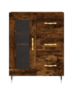 Credenza Rovere Fumo  69,5x34x180 cm in Legno Multistrato 2