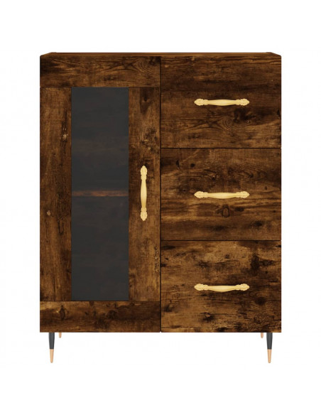 Credenza Rovere Fumo  69,5x34x180 cm in Legno Multistrato