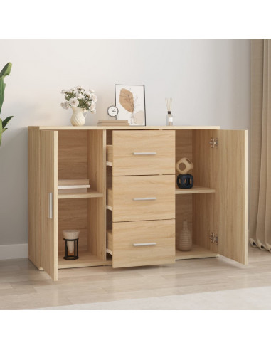 Credenza Rovere Sonoma 91x29,5x65 cm in Legno Multistrato