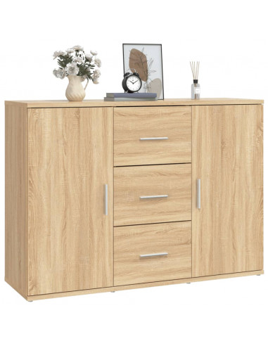 Credenza Rovere Sonoma 91x29,5x65 cm in Legno Multistrato