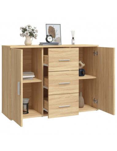 Credenza Rovere Sonoma 91x29,5x65 cm in Legno Multistrato