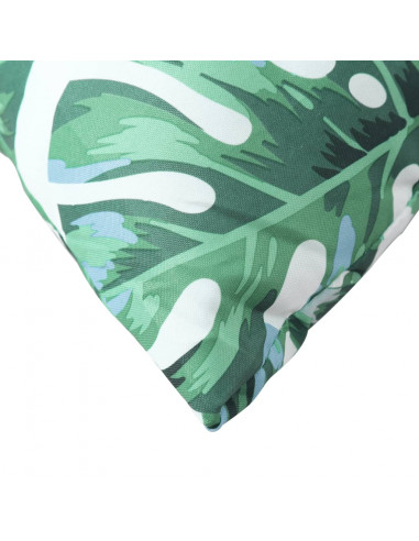 Cuscini per Divano 4 pz Motivo a Foglie 60x60 cm in Tessuto