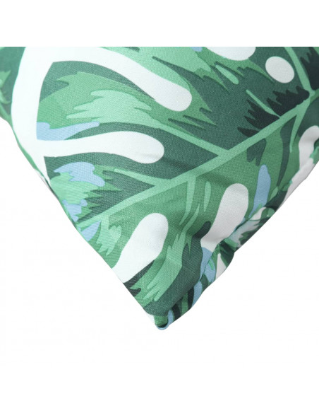 Cuscini per Divano 4 pz Motivo a Foglie 60x60 cm in Tessuto