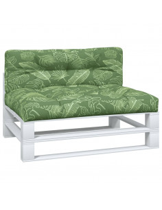 Cuscini per Pallet 2 pz Motivo a Foglie Tessuto 2