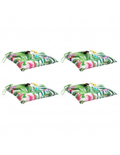 Cuscini per Sedia 4 pz Multicolore 40x40x7 cm Tessuto 2