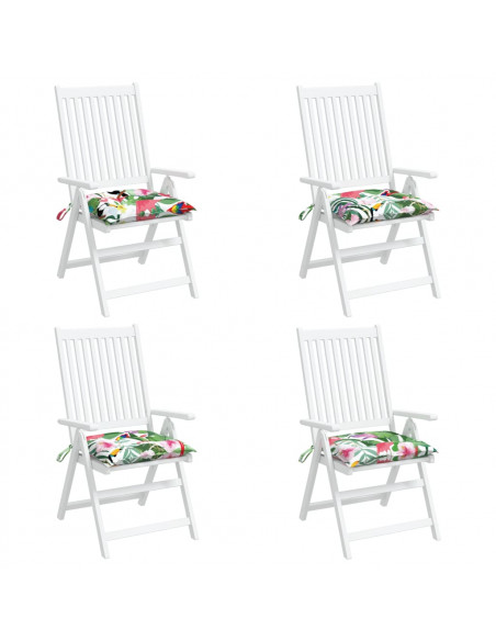 Cuscini per Sedia 4 pz Multicolore 40x40x7 cm Tessuto