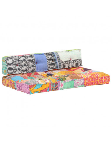 Cuscino per Divani Pallet Multicolore in Tessuto Patchwork