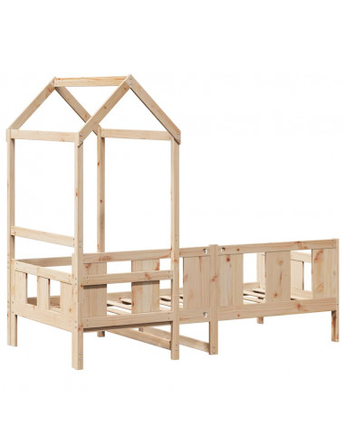 Dormeuse con Tetto 80x200 cm in Legno Massello di Pino