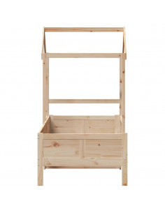 Dormeuse con Tetto 80x200 cm in Legno Massello di Pino