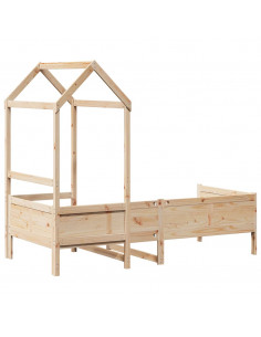 Dormeuse con Tetto 80x200 cm in Legno Massello di Pino 2