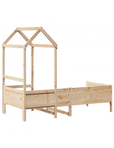 Dormeuse con Tetto 80x200 cm in Legno Massello di Pino