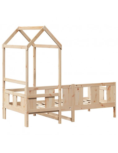Dormeuse con Tetto 90x190 cm in Legno Massello di Pino