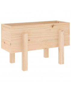 Fioriera da Giardino 62x30x38 cm in Legno Massello di Pino