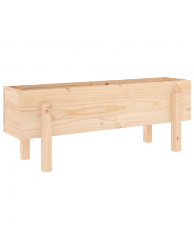 Fioriera Rialzata da Giardino 101x30x38 cm Legno Massello Pino