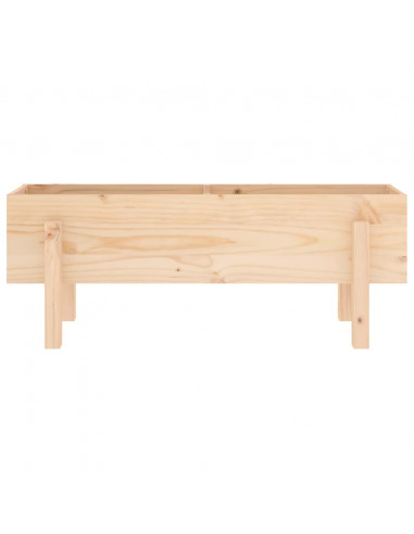 Fioriera Rialzata da Giardino 101x30x38 cm Legno Massello Pino