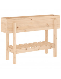 Fioriera Rialzata da Giardino 101x30x69 cm Legno Massello Pino