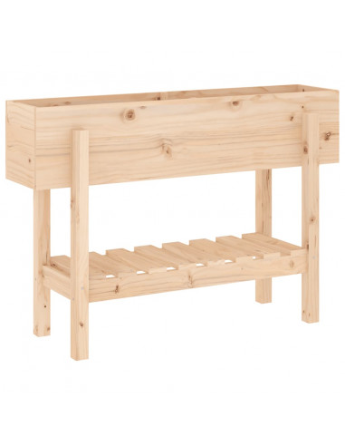 Fioriera Rialzata da Giardino 101x30x69 cm Legno Massello Pino