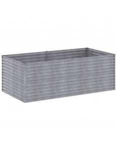 Fioriera Rialzata da Giardino 196x100x69 cm in Acciaio Corten 2