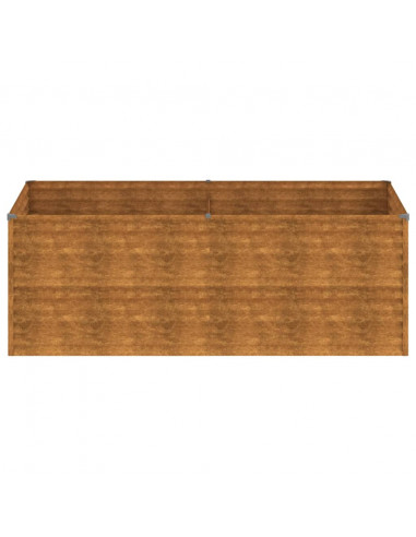 Fioriera Rialzata da Giardino 196x100x69 cm in Acciaio Corten