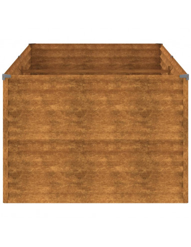 Fioriera Rialzata da Giardino 196x100x69 cm in Acciaio Corten