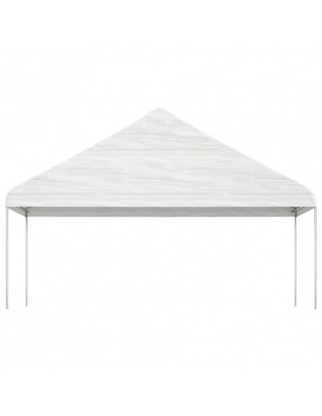 Gazebo con Tetto Bianco 11,15x5,88x3,75 m in Polietilene