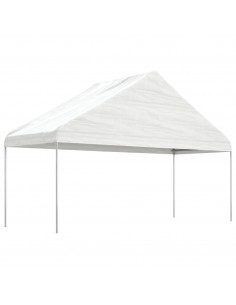 Gazebo con Tetto Bianco 15,61x5,88x3,75 m in Polietilene 2