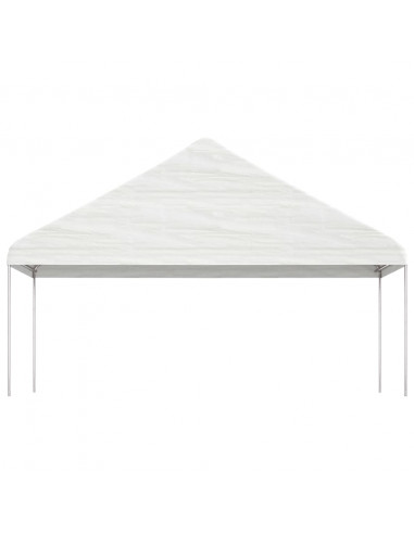 Gazebo con Tetto Bianco 20,07x5,88x3,75 m in Polietilene