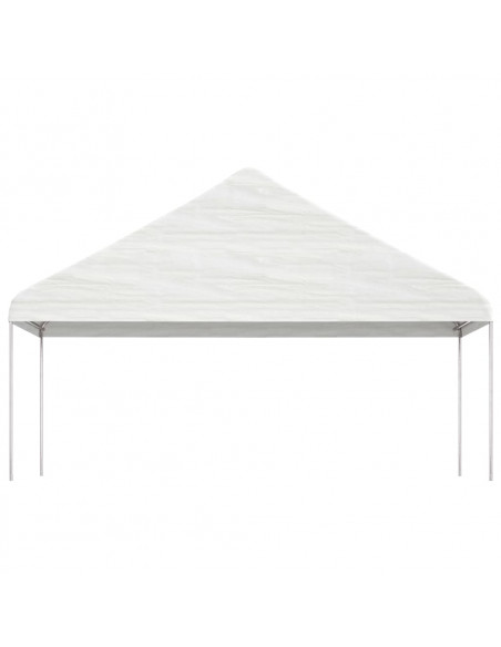 Gazebo con Tetto Bianco 20,07x5,88x3,75 m in Polietilene