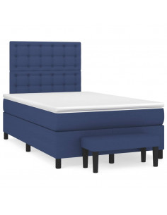 Giroletto a Molle con Materasso Blu 120x190 cm in Tessuto 2