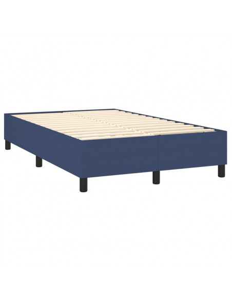 Giroletto a Molle con Materasso Blu 120x200 cm in Tessuto