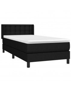 Giroletto a Molle con Materasso Nero 100x200 cm in Tessuto 2