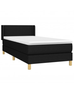 Giroletto a Molle con Materasso Nero 100x200 cm in Tessuto 2