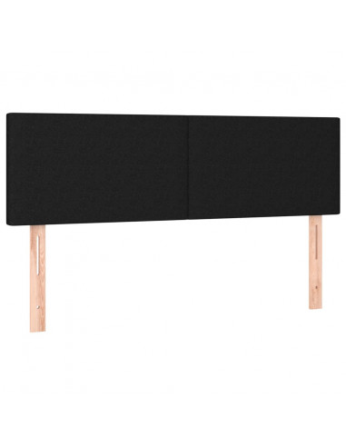 Giroletto a Molle con Materasso Nero 140x190 cm in Tessuto