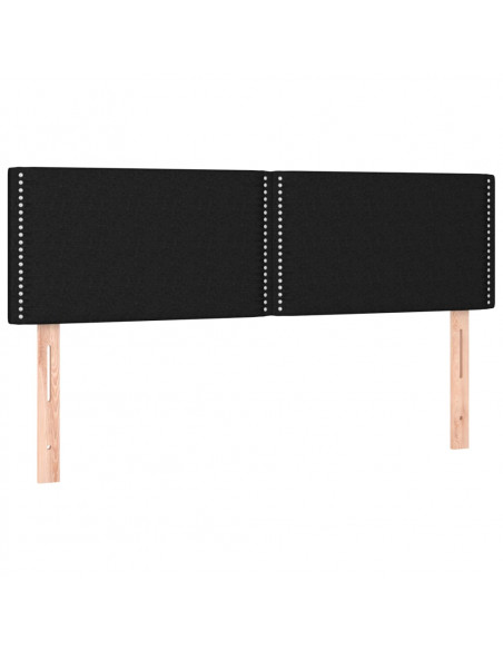 Giroletto a Molle con Materasso Nero 140x190 cm in Tessuto