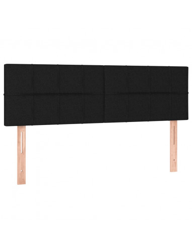 Giroletto a Molle con Materasso Nero 140x190 cm in Tessuto