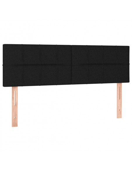 Giroletto a Molle con Materasso Nero 140x190 cm in Tessuto