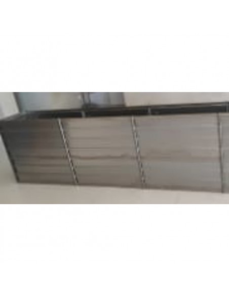 Giroletto a Molle con Materasso Nero 160x200 cm in Tessuto