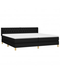 Giroletto a Molle con Materasso Nero 200x200 cm in Tessuto 2