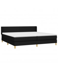 Giroletto a Molle con Materasso Nero 200x200 cm in Tessuto 2