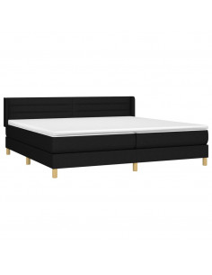 Giroletto a Molle con Materasso Nero 200x200 cm in Tessuto 2