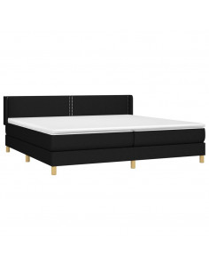 Giroletto a Molle con Materasso Nero 200x200 cm in Tessuto 2