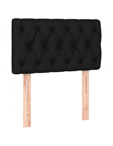 Giroletto a Molle con Materasso Nero 80x200 cm inTessuto