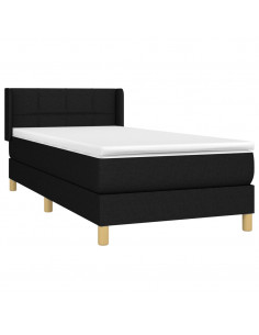 Giroletto a Molle con Materasso Nero 90x190 cm in Tessuto 2