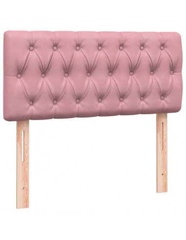 Giroletto a Molle con Materasso Rosa 90x210 cm Velluto