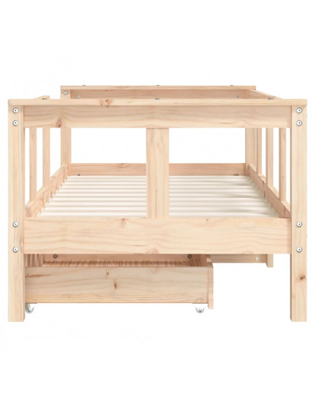 Giroletto Bambini con Cassetti 70x140 cm Legno Massello di Pino