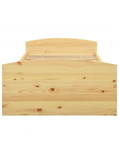 Giroletto con 2 Cassetti in Legno Massello di Pino 90x200 cm