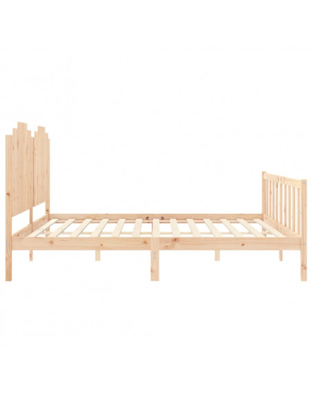 Giroletto con Testiera 200x200 cm in Legno Massello