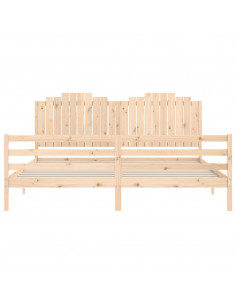 Giroletto con Testiera 200x200 cm in Legno Massello