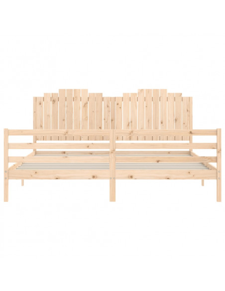 Giroletto con Testiera 200x200 cm in Legno Massello