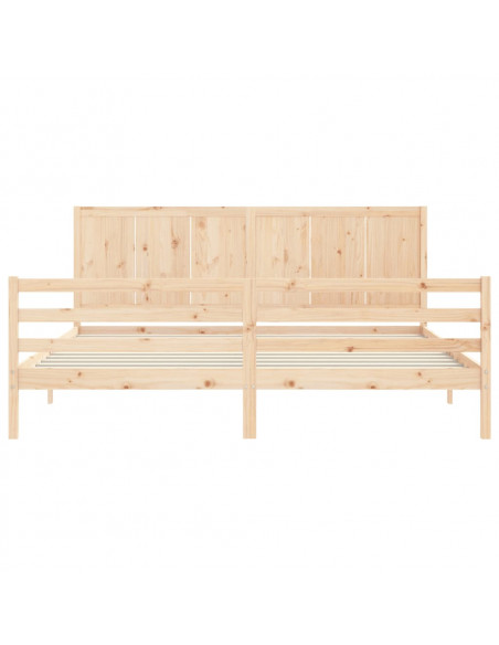 Giroletto con Testiera 200x200 cm in Legno Massello